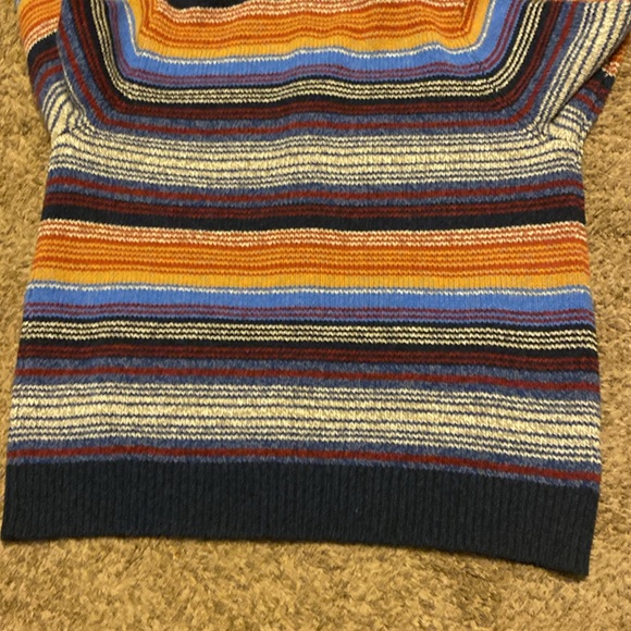 L.L.Bean Stripe Rag Wool Lambs’ Wool Hoodie Sweater Size XL - Picture 7 of 8